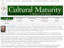 Tablet Screenshot of culturalmaturityblog.net